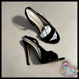 2 Pack of Black Slingback Heels Size 37